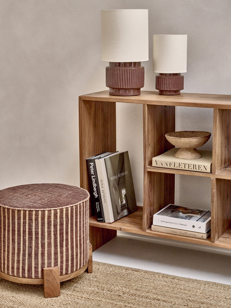 CORDOBA - table lamp - terracotta - DIA 18 x H 31 cm - dark brown