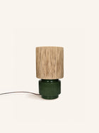 CORDOBA - lampe de table - terre cuite - DIA 25 x H 44 cm - kaki