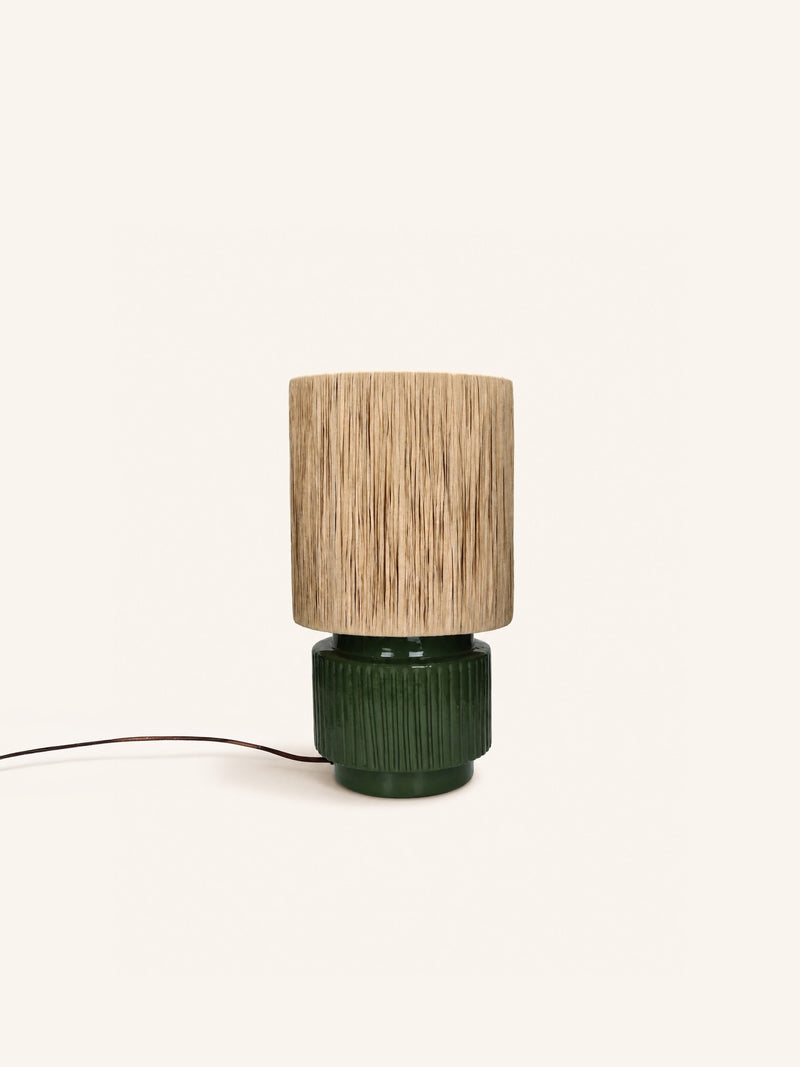 CORDOBA - table lamp - terracotta - DIA 25 x H 44 cm - khaki