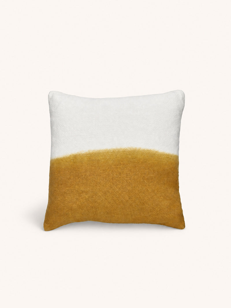 NURU - kussen - linnen - L 45 x W 45 cm - kerrie
