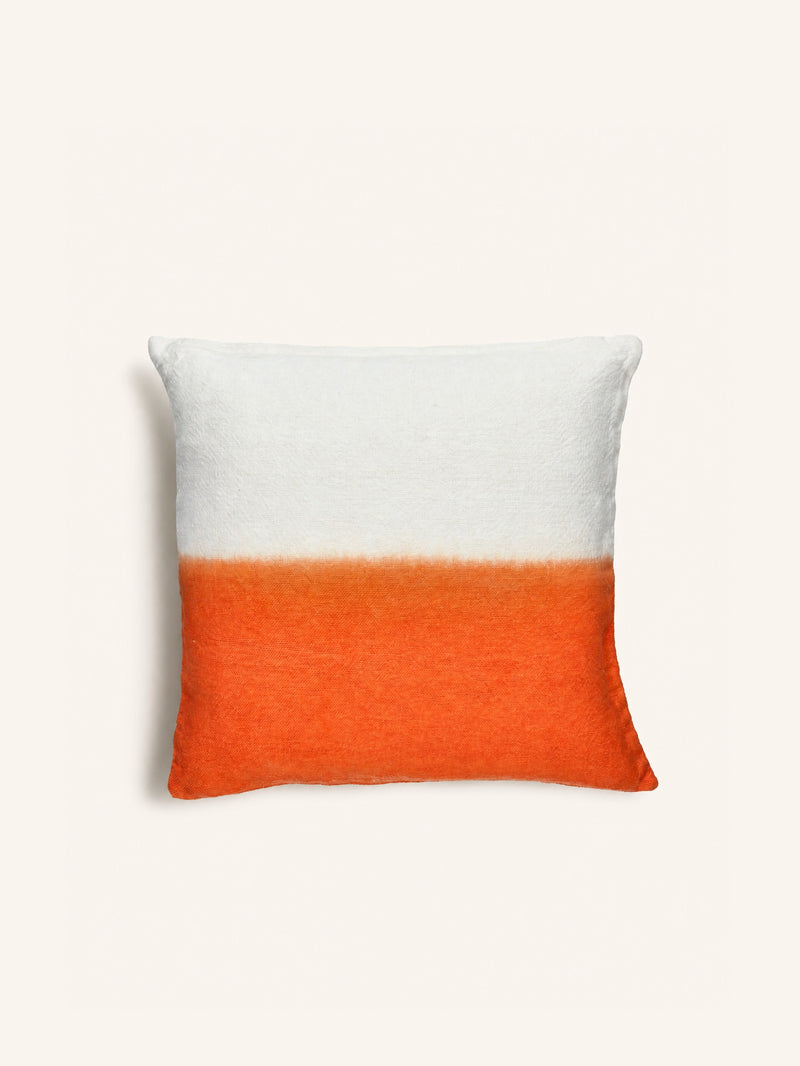 NURU - kussen - linnen - L 45 x W 45 cm - oranje