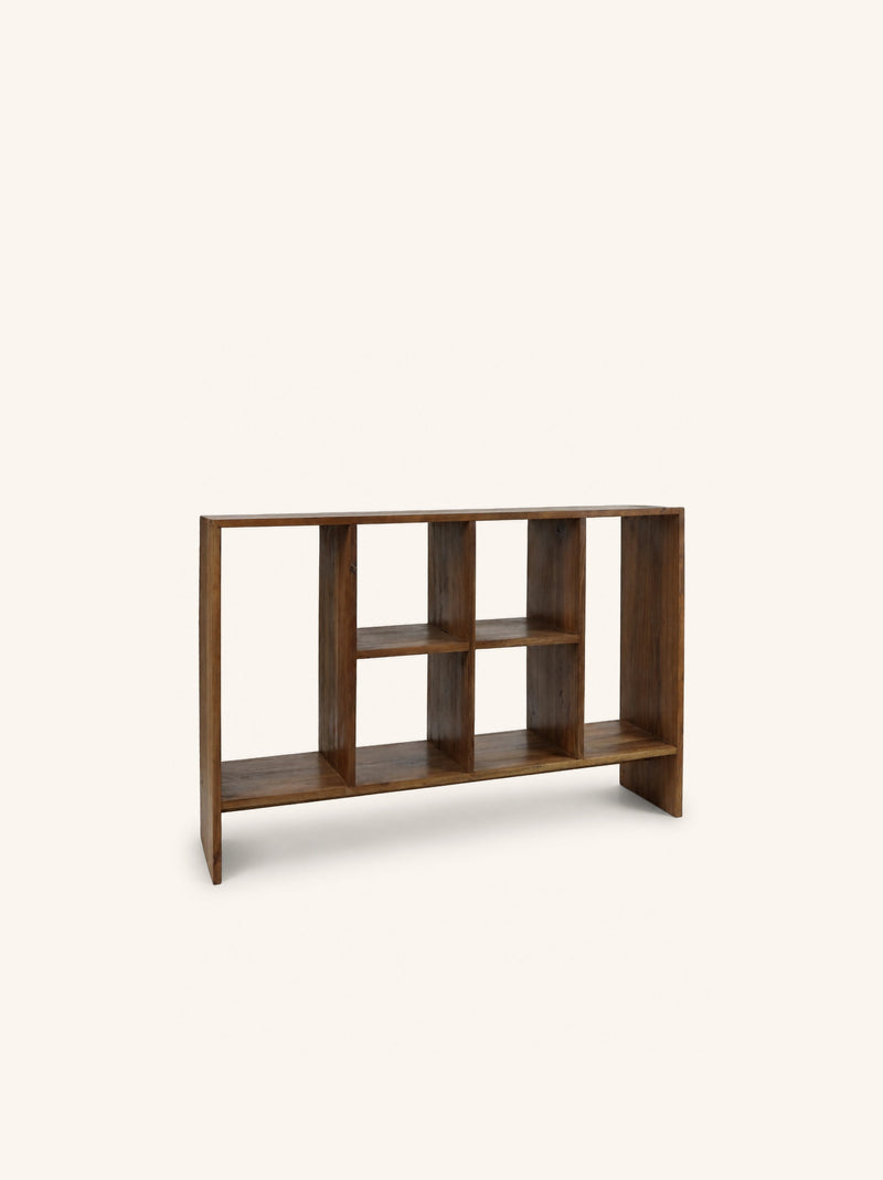 NARA - shelving unit - reclaimed wood - L 150 x W 40 x H 90 cm - brown