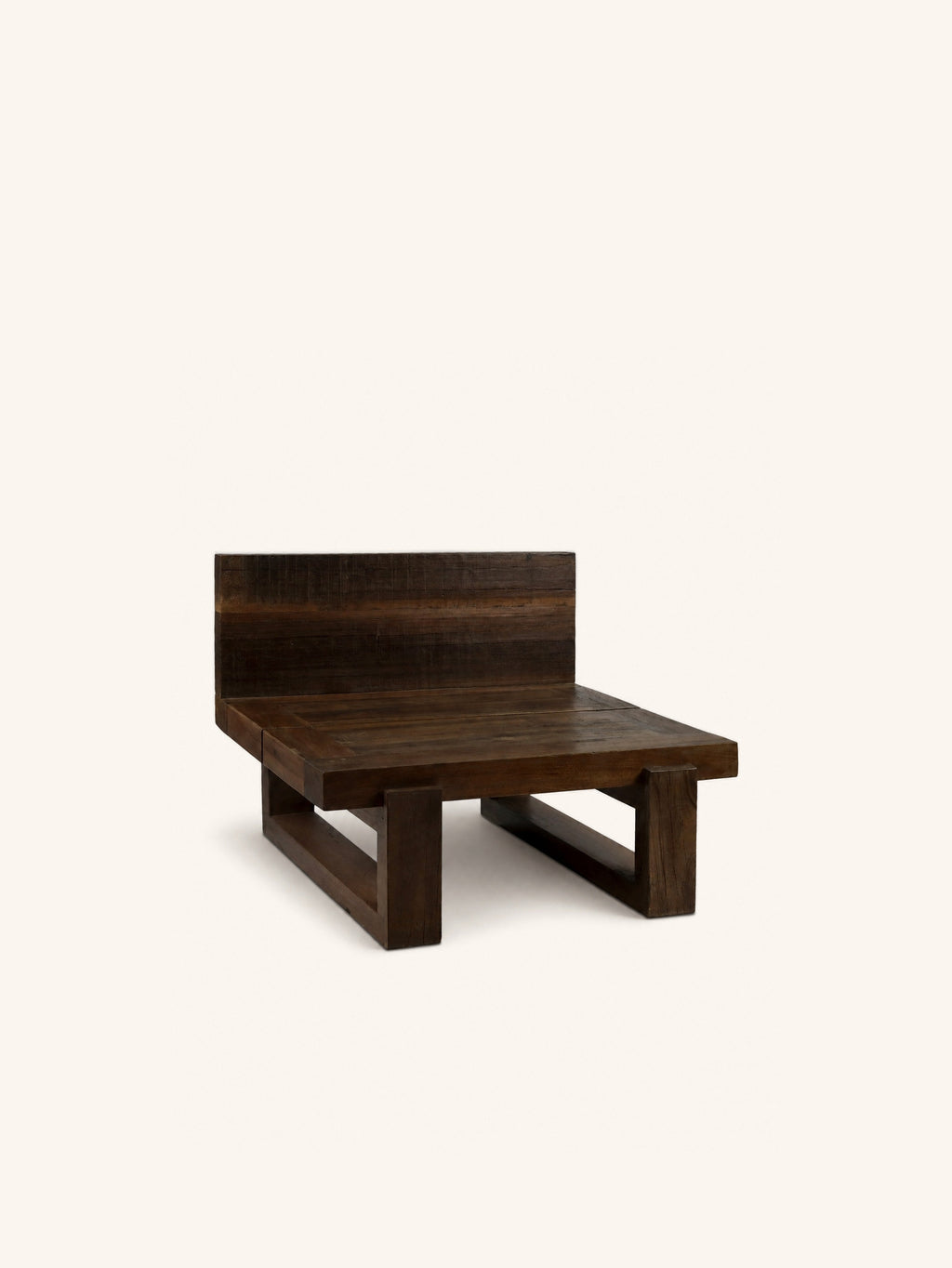 ANDALUCIA - Sessel - recyceltes Holz - L 80 x W 70 x H 60 cm - natur