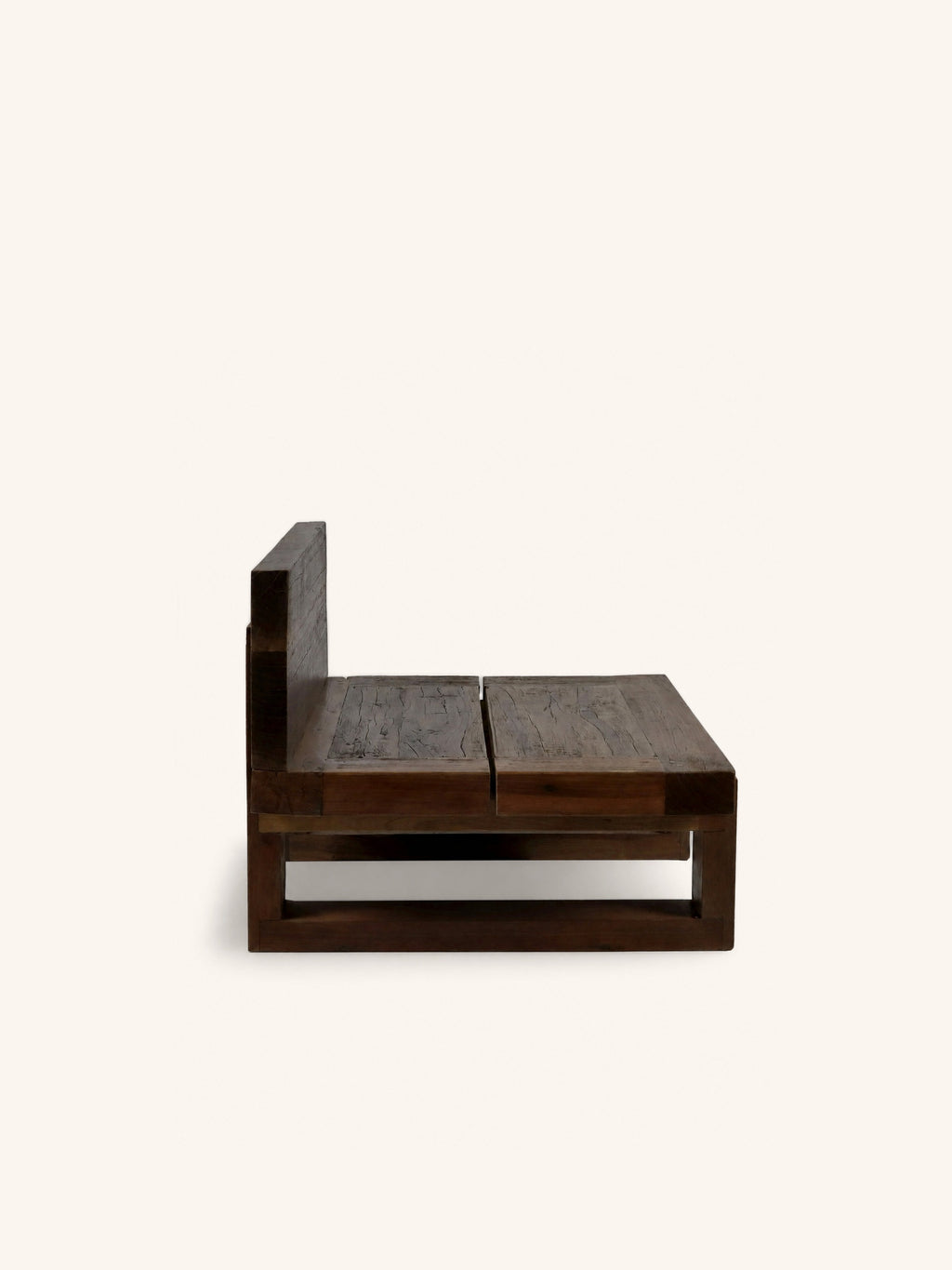 ANDALUCIA - Sessel - recyceltes Holz - L 80 x W 70 x H 60 cm - natur