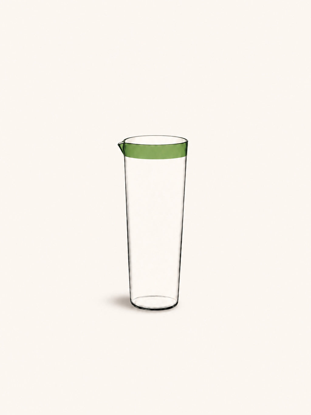 TARIFA - glazen karaf - 60 CL - borosilicaatglas - DIA 8 x H 19 cm - groen