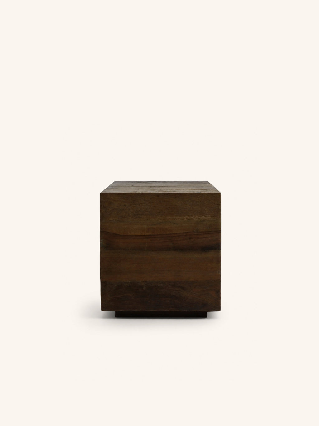 TEMBA - Beistelltisch - wiedergewonnenes Holz - L 45 x W 45 x H 48 cm - Braun