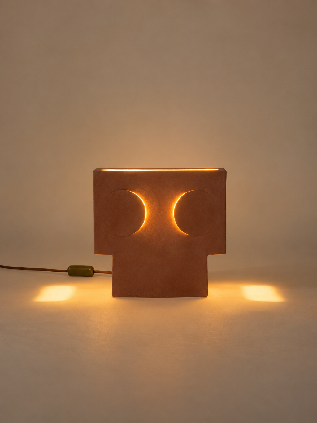 ECLIPSE - lampe de table - grès - L 28 x W 10 x H 27 cm - terracotta