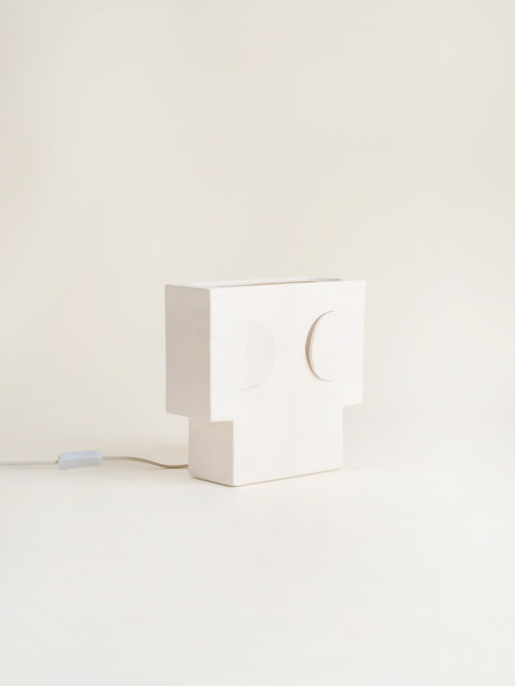 ECLIPSE - table lamp - stoneware - L 28 x W 10 x H 27 cm - white