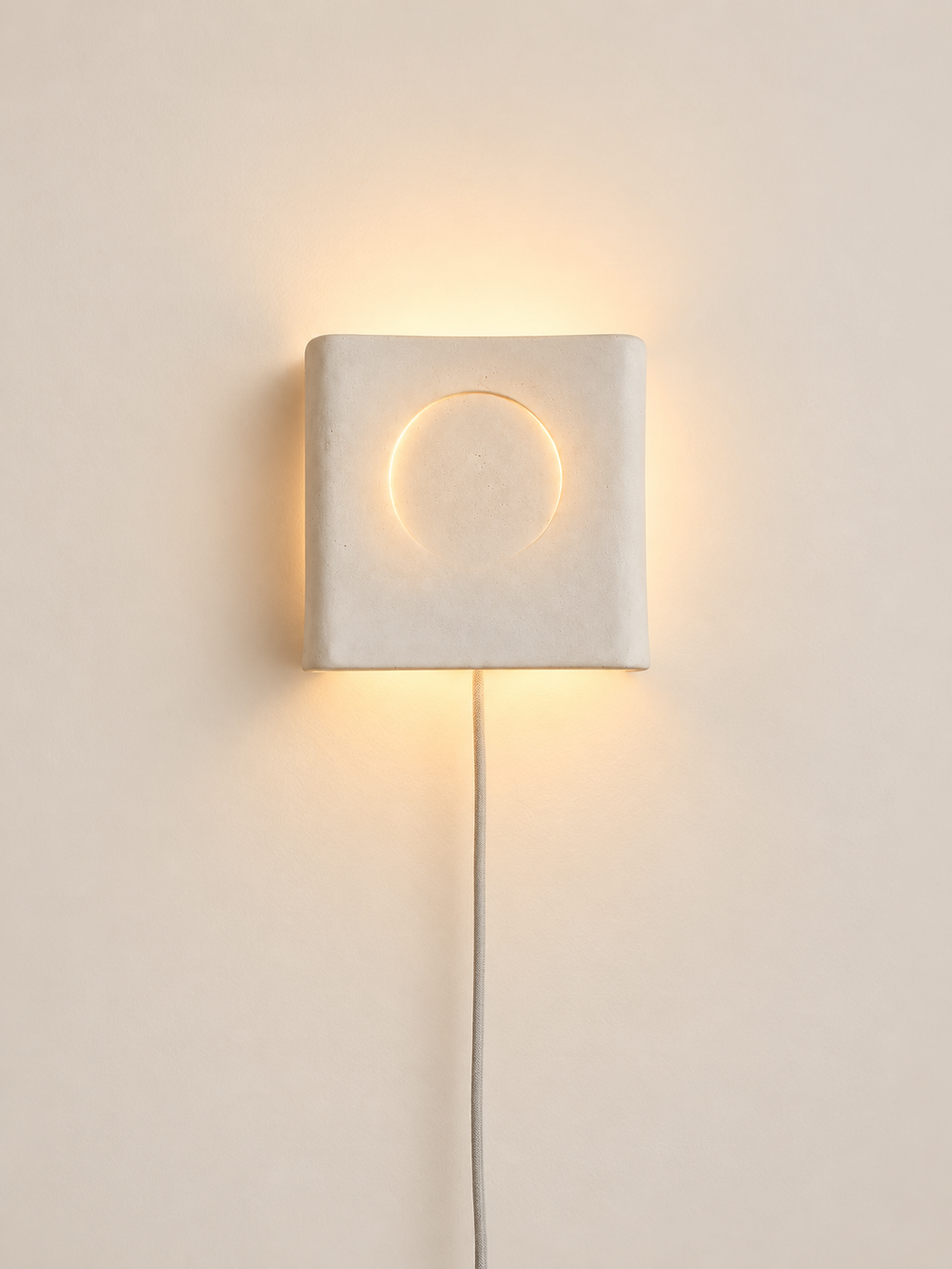 ECLIPSE - lámpara de pared - gres - L 17,5 x W 6 x H 18 cm - blanco