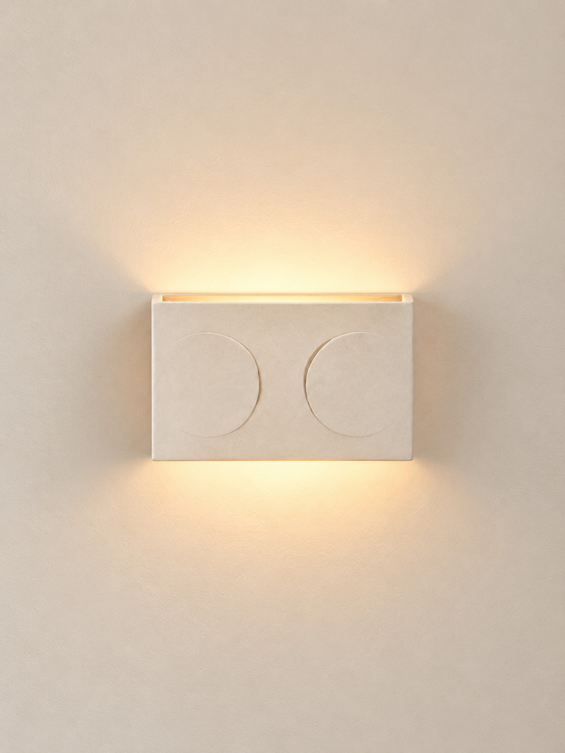 ECLIPSE - wall lamp - stoneware - L 24 x W 7 x H 16 cm - white