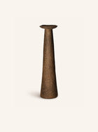 NIZA - candle holder - aluminium - DIA 13 x H 45 cm - dark brown