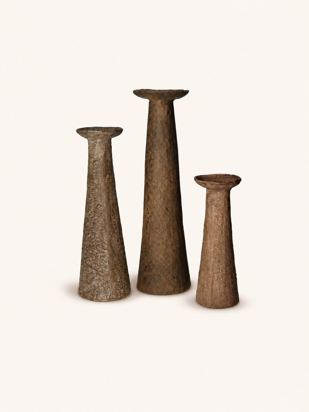 NIZA - candelabro - aluminio - DIA 10 x H 27 cm - ocre