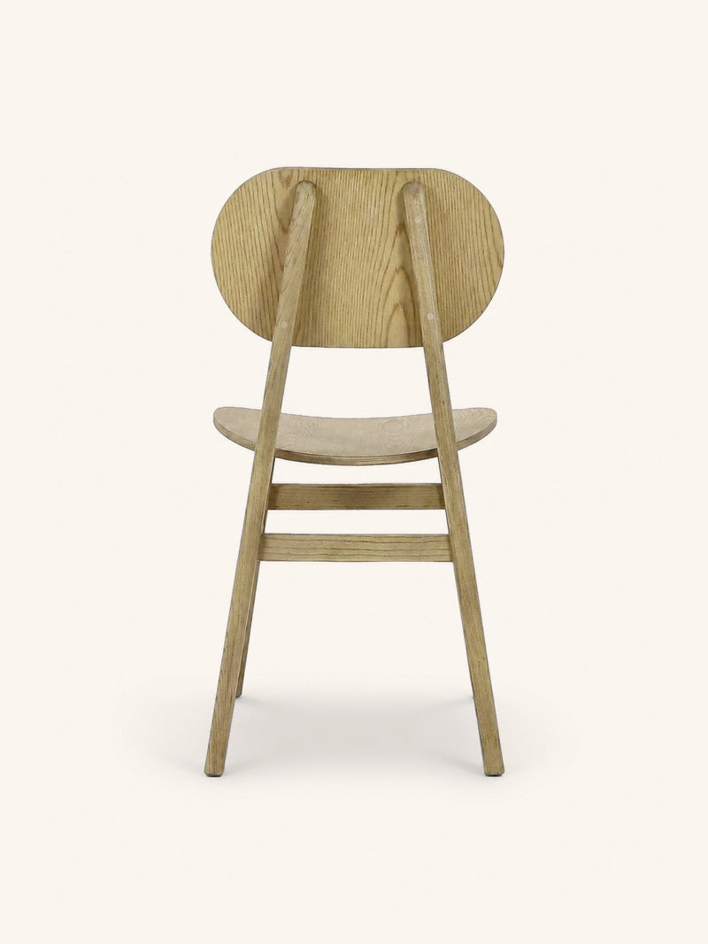 LEONIE - stoel - eik - L47 x W 52,5 x H 86,5 cm - naturel