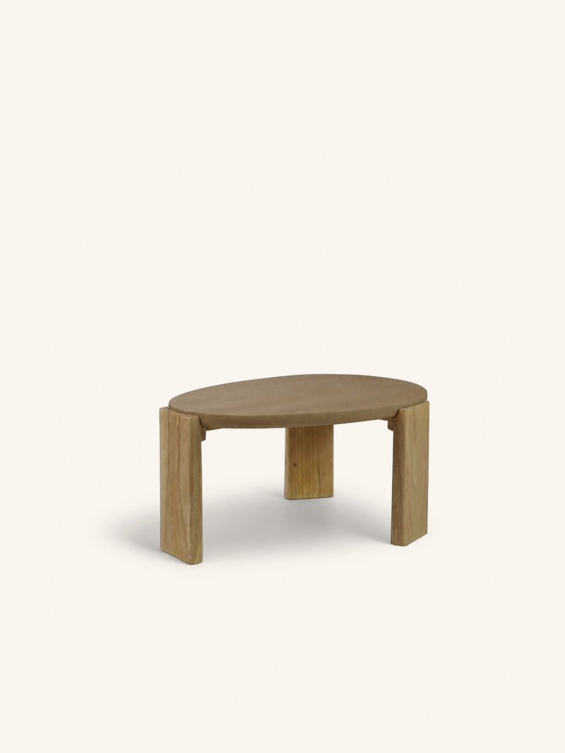 ARENA - table basse - enduit à la chaux - L 80 x W 50 x H 40 cm - couleur sable