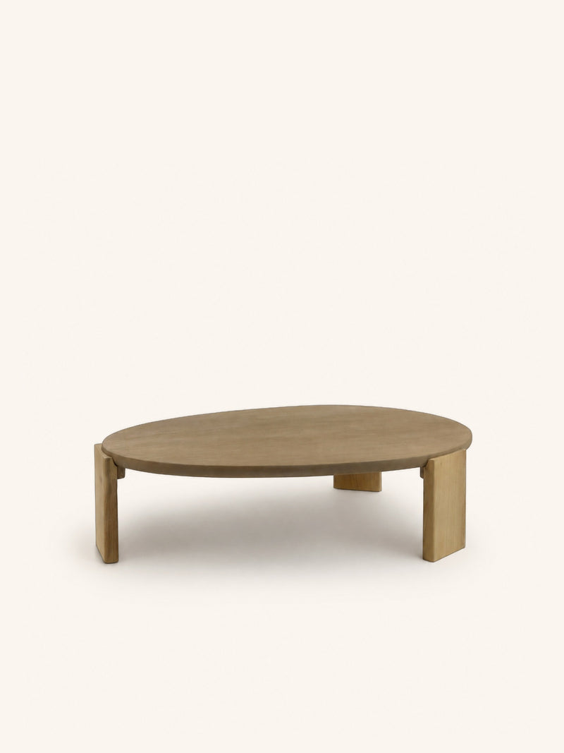ARENA - table basse - enduit à la chaux - L 120 x W 80 x H 32 cm - couleur sable