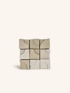 TEATRO DELLE OMBRE - decorazione da parete - cartapesta - L 46 x W 46 x H 8 cm - bianco sporco