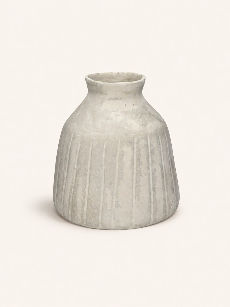 OIA - pot - papier mâché - DIA 30 x H 28,5 cm - off-white