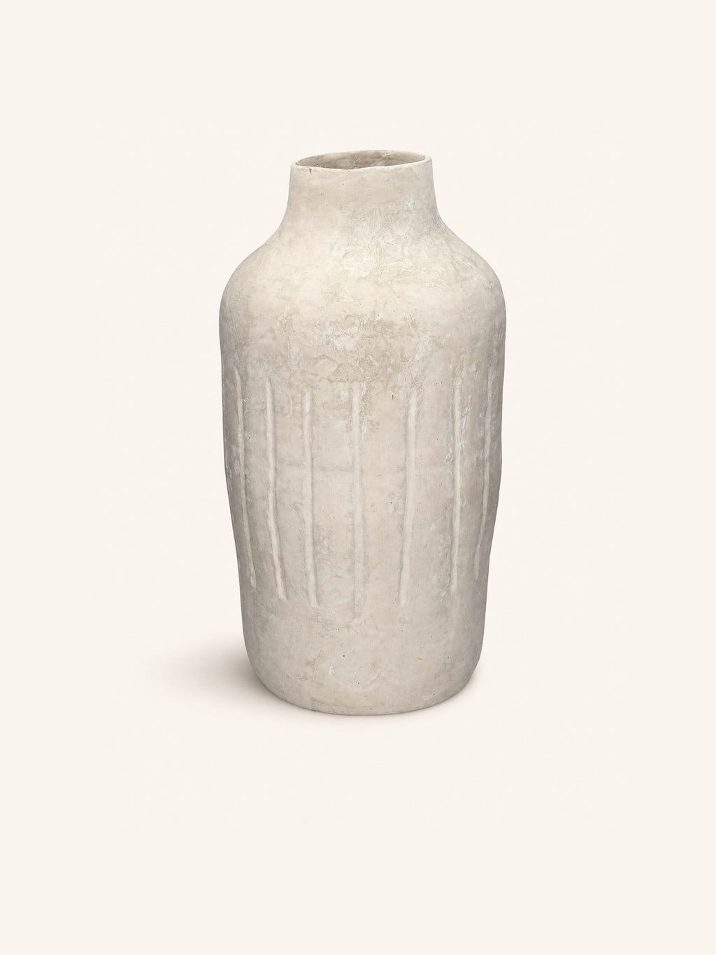 OIA - pot - papier mâché - DIA 25 x H 51 cm - gebroken wit