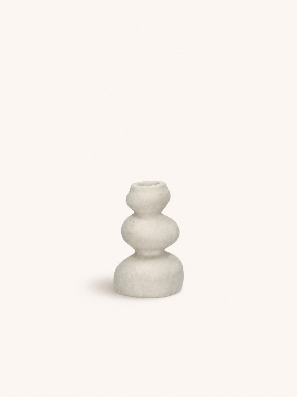 APILAR - bougeoir - papier mâché - DIA 9 x H 14 cm - blanc cassé
