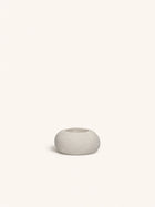 APILAR - Kerzenhalter - Pappmaché - DIA 10 x H 5 cm - gebrochenes Weiß