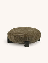 Bruin – MILENA - puf - madera de mango - DIA 80 x H 30 cm - marrón