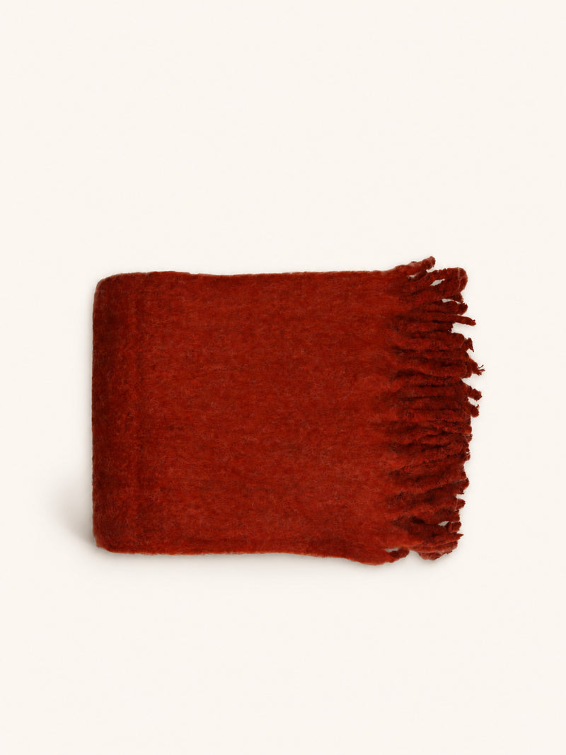 SUAVE - throw - acrylic - L 170 x W 130 cm - rust