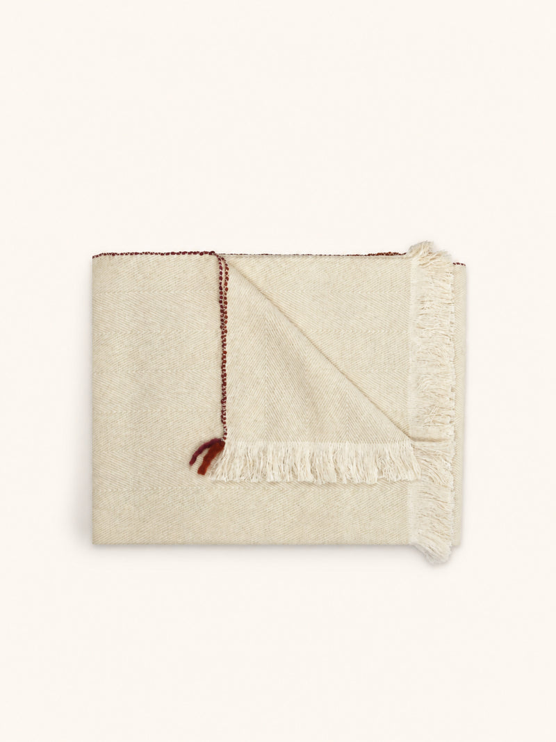LAMA - throw - lambswool - L 170 x W 130 cm - rust