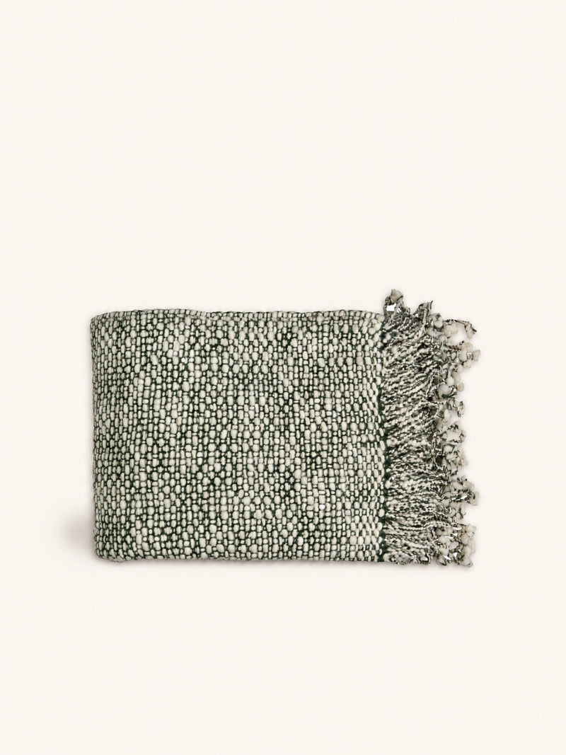 TRICOT - throw - wool - L 170 x W 130 cm - green