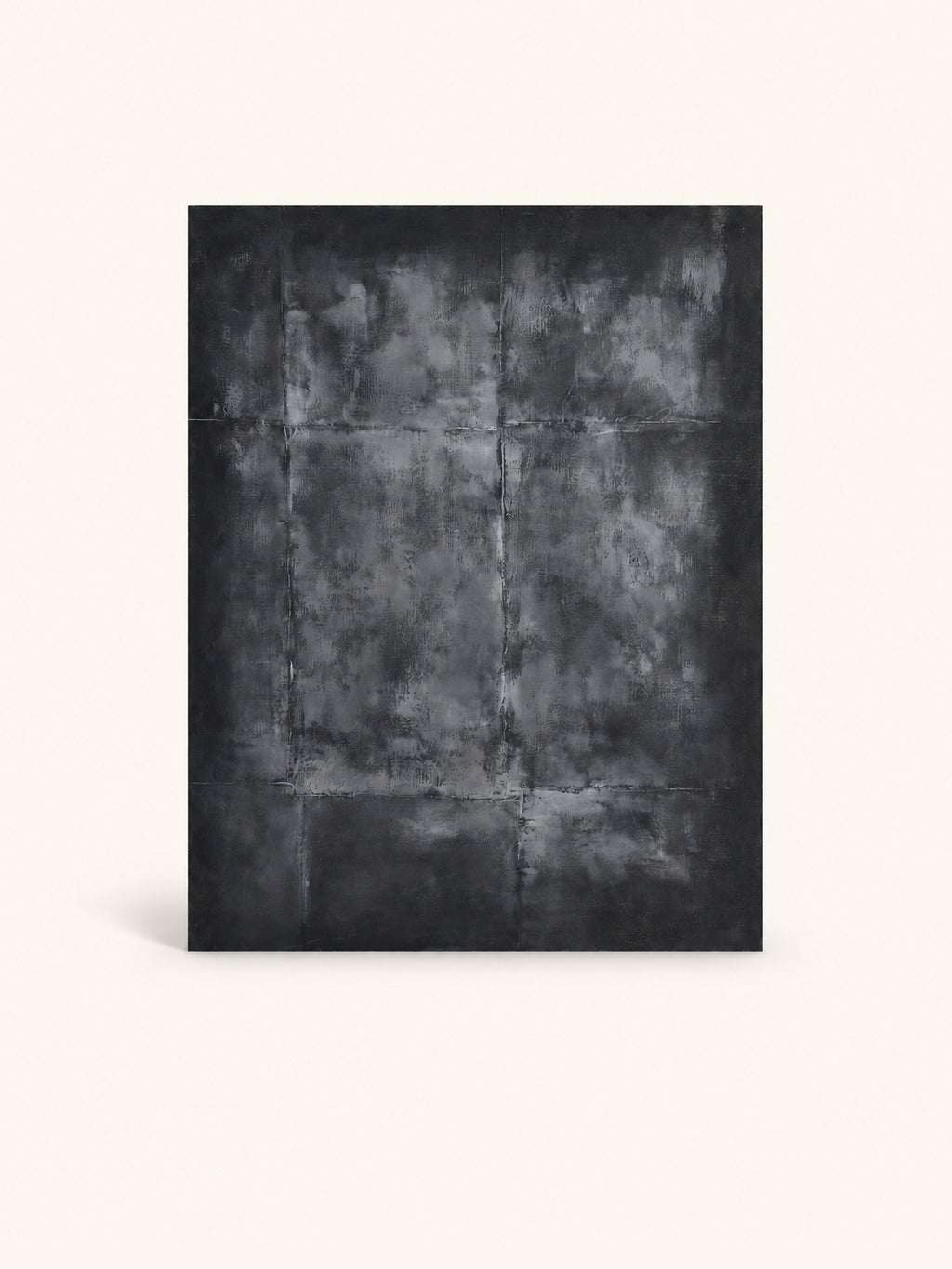 OSCURO - wanddecoratie - canvas - L 120 x W 2,5 x H 150 cm - houtskool