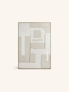 BLANCHE - wanddecoratie - linnen - L 90 x W 5 x H 120 cm - gebroken wit