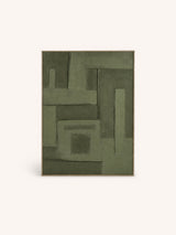 Groen – PATCH - Wanddekoration - Canvas - L 90 x W 5 x H 120 cm - Khaki