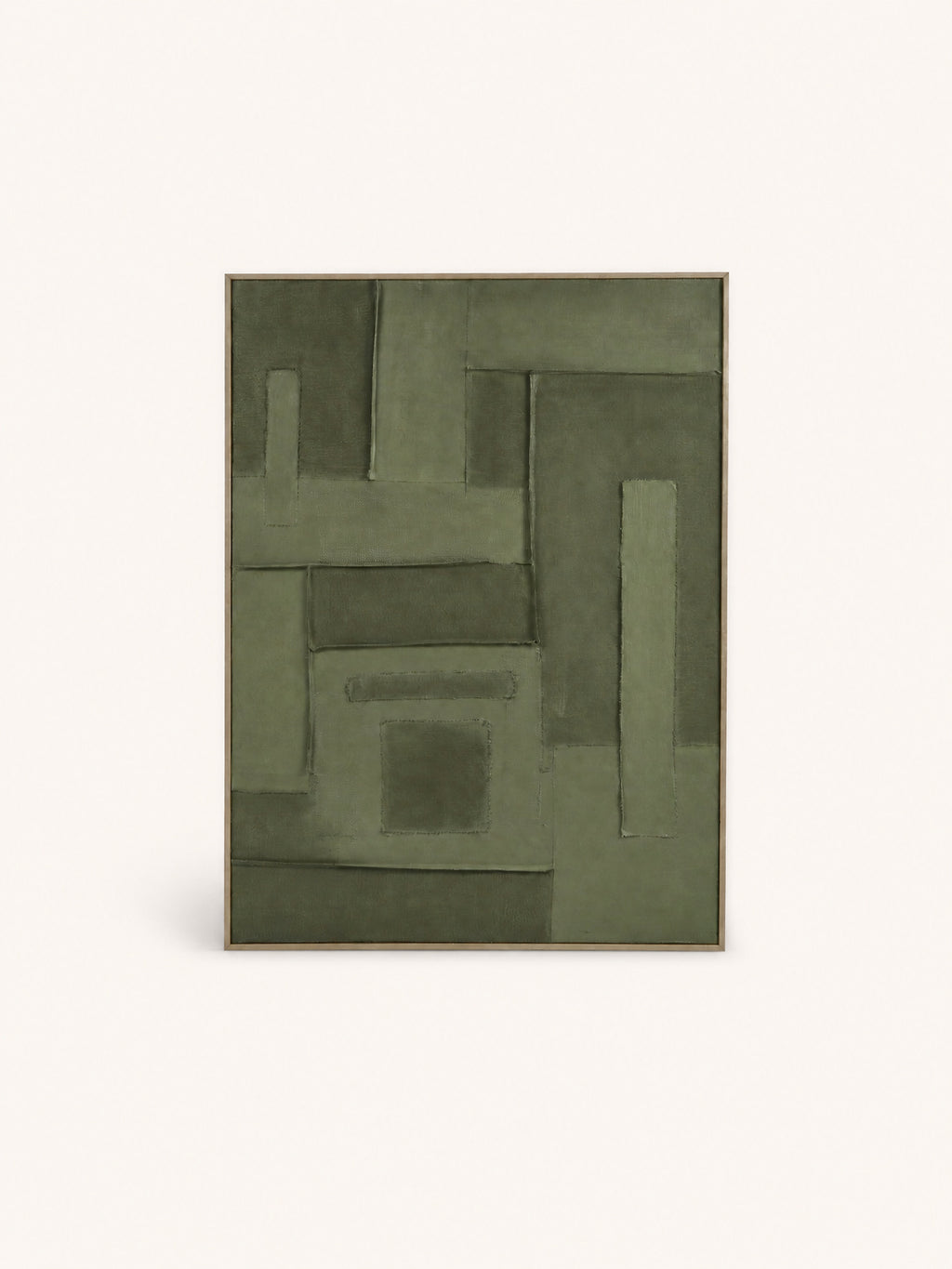 PATCH - wanddecoratie - canvas - L 90 x W 5 x H 120 cm - kaki