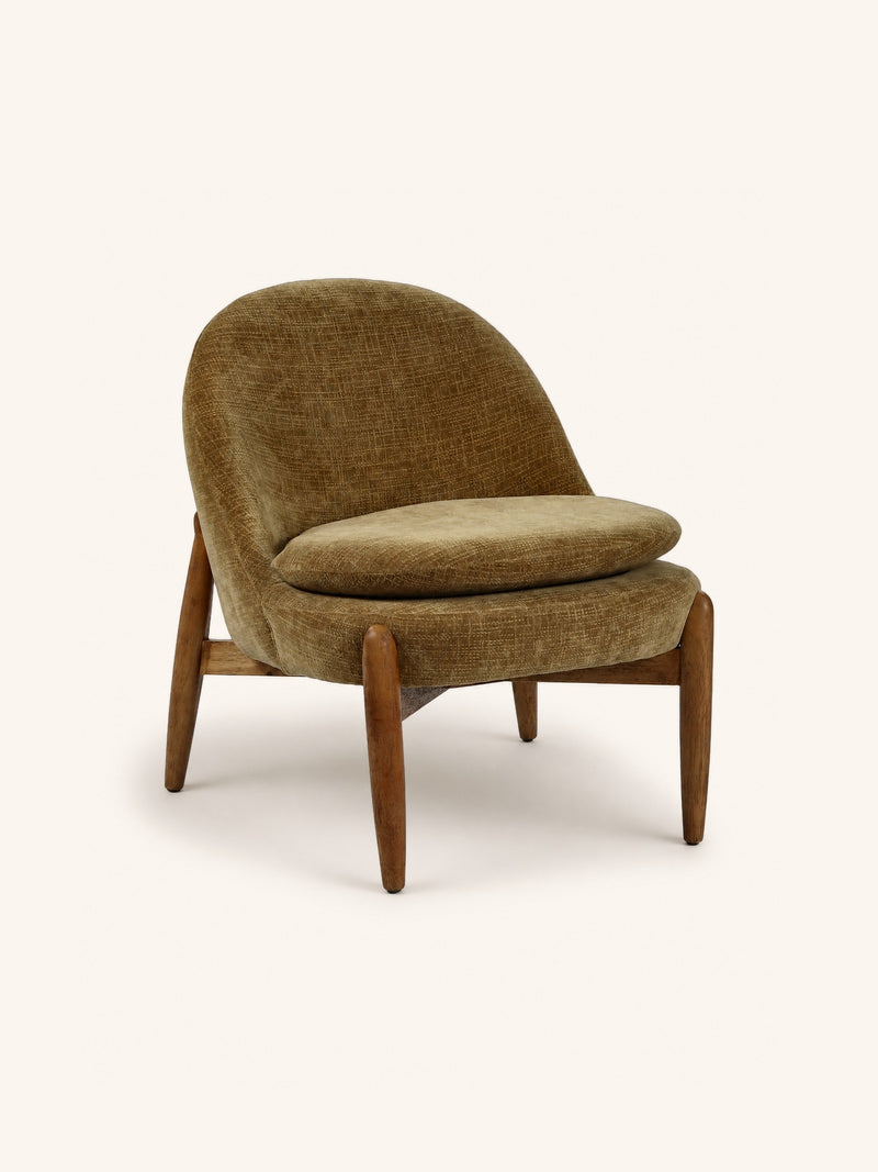 COCOON - lounge chair - polyester - L 62,5 x W 70,5 x H 72,5 cm - rust