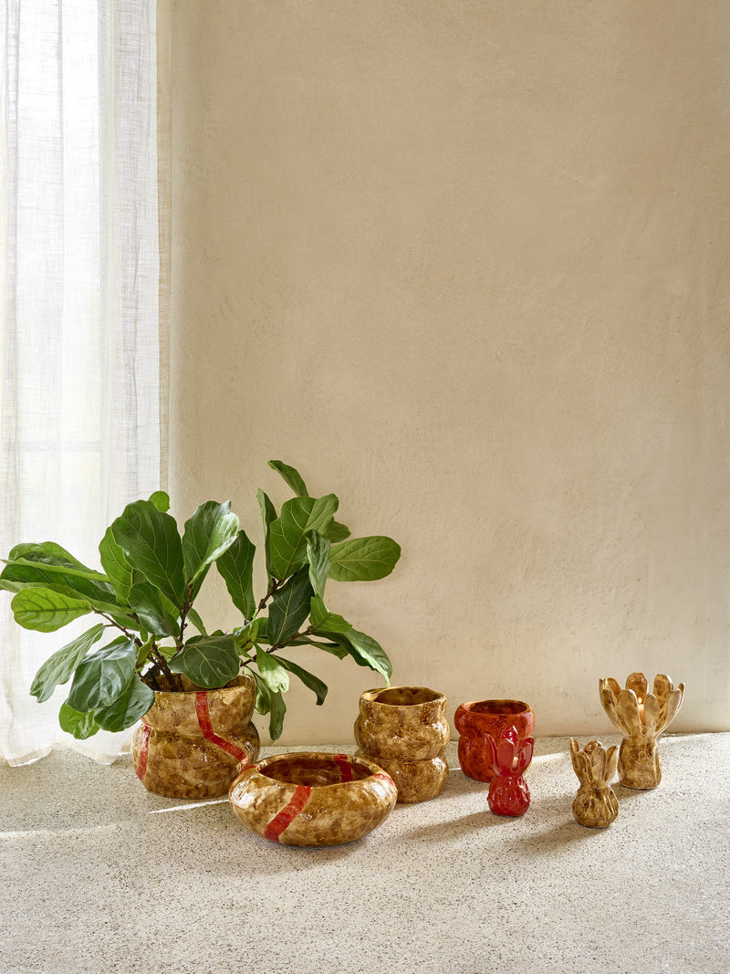MANI - lantern - stoneware - DIA 20 x H 24,5 cm - sand-colored