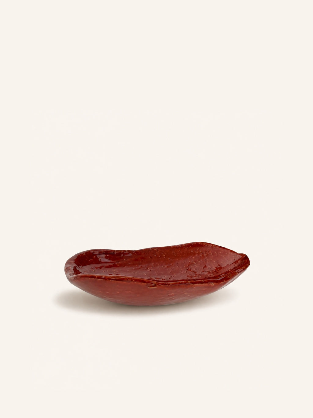 MANI - cuenco - gres - L 27,5 x W 20,5 x H 7,5 cm - rojo
