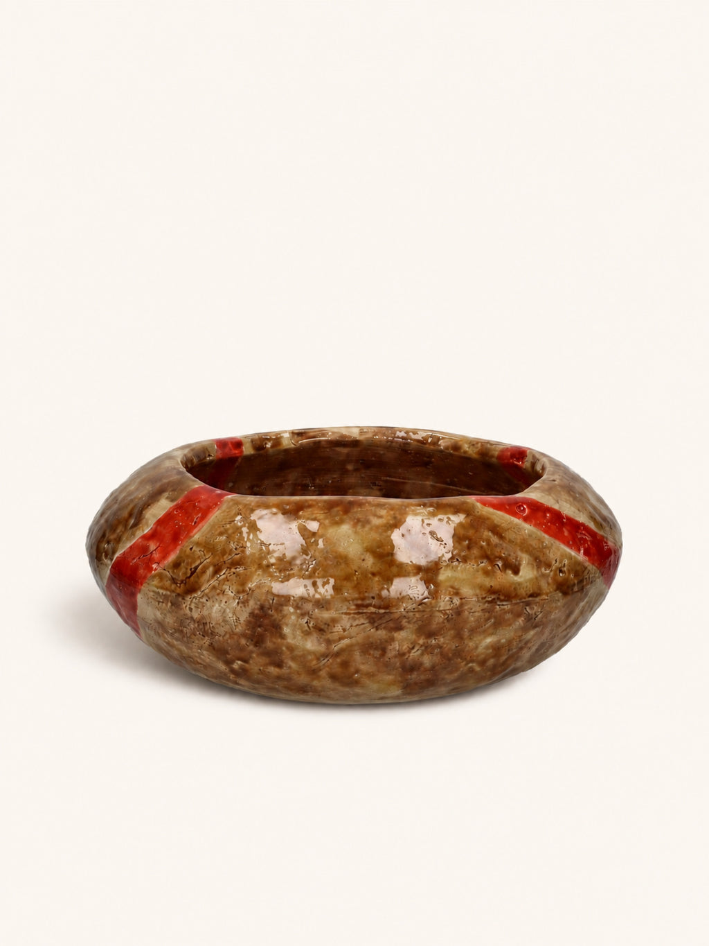 MANI - pot - grès - DIA 36 x H 14 cm - mélange de couleurs