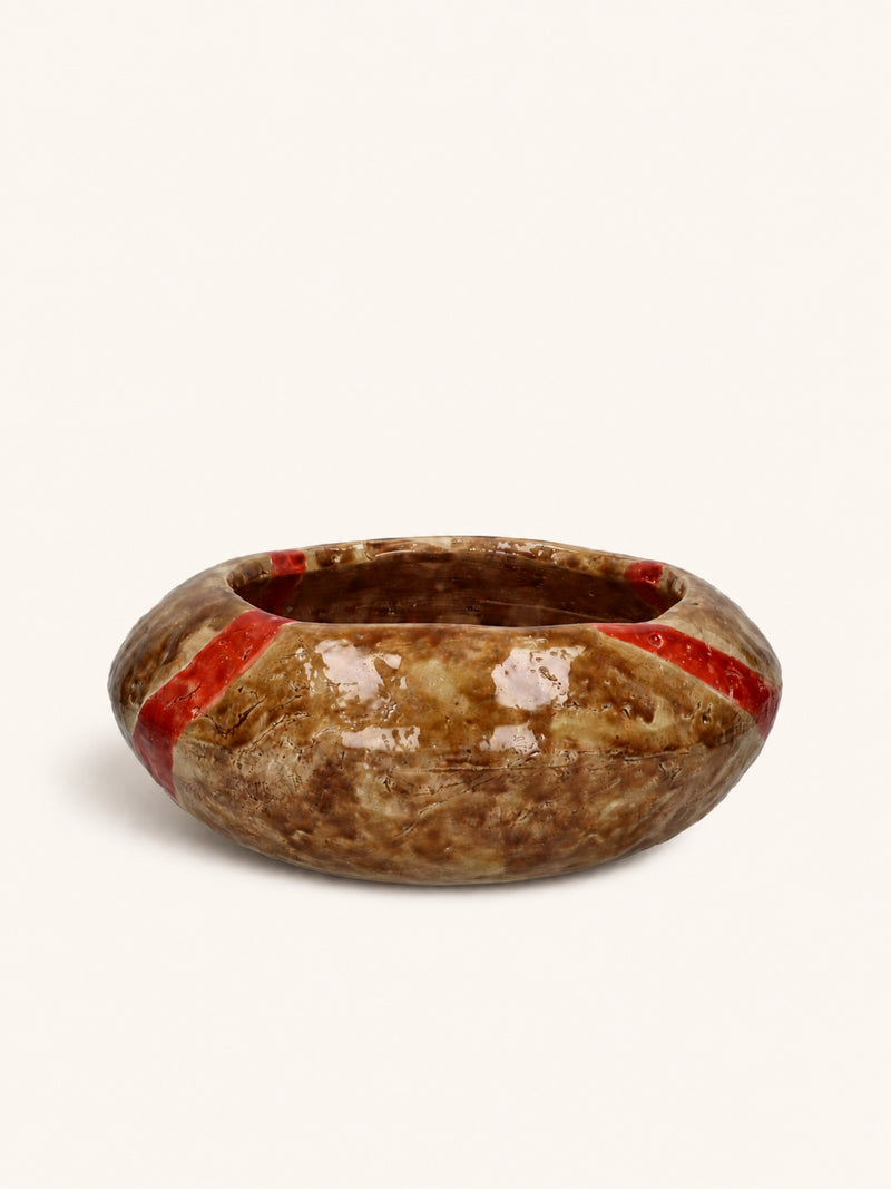 MANI - pot - stoneware - DIA 36 x H 14 cm - mix of colors