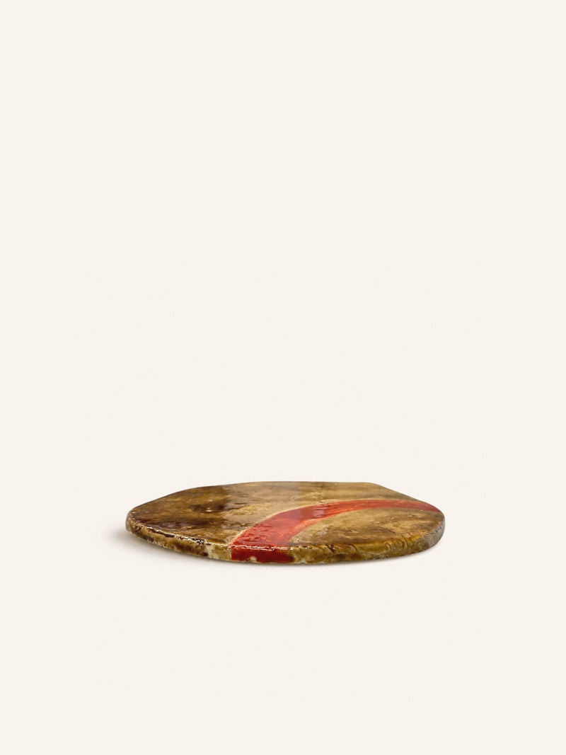 MANI - plate - stoneware - L 26,5 x W 24,5 x H 1,5 cm - mix of colors