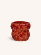 MANI - pot - stoneware - DIA 20 x H 17 cm - red