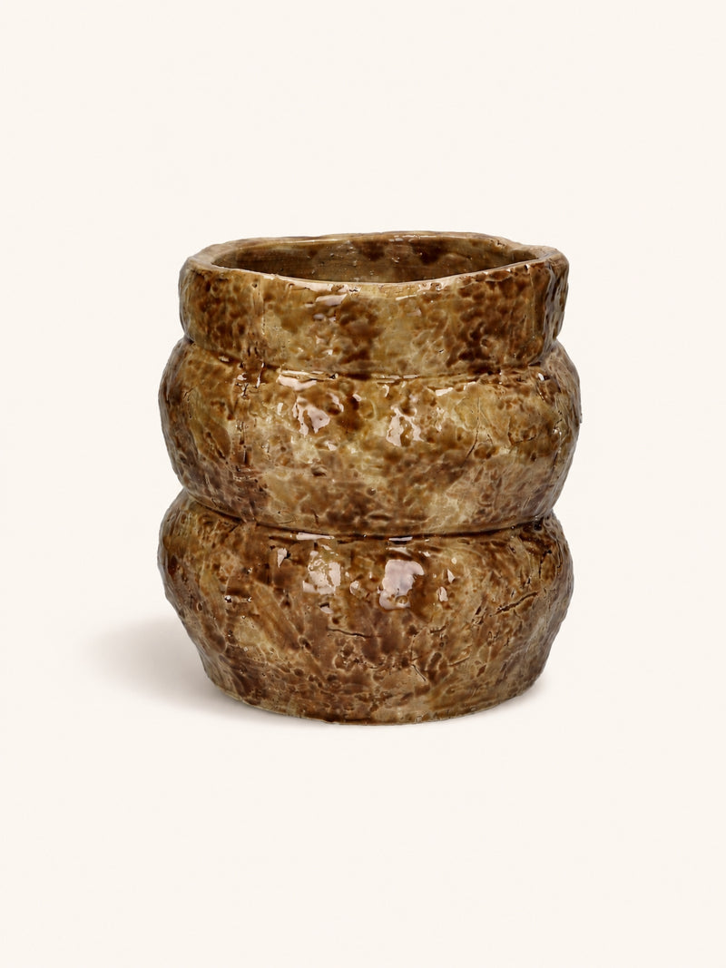 MANI - pot - stoneware - DIA 23 x H 23 cm - sand-colored
