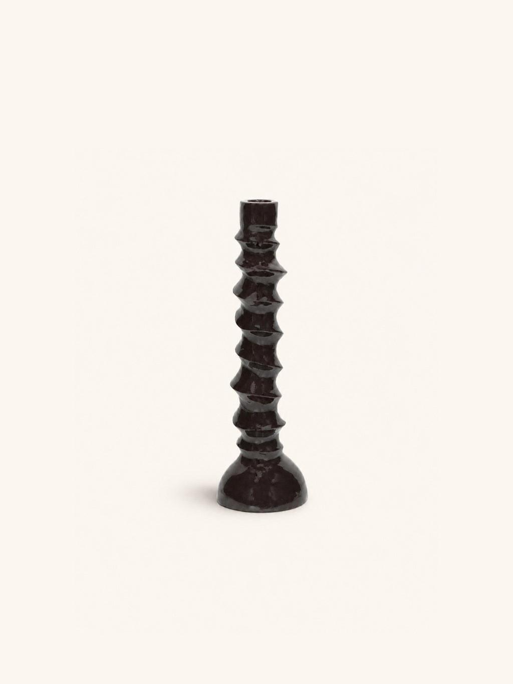 TURRET - candelabro - aluminio - DIA 9 x H 28 cm - marrón oscuro