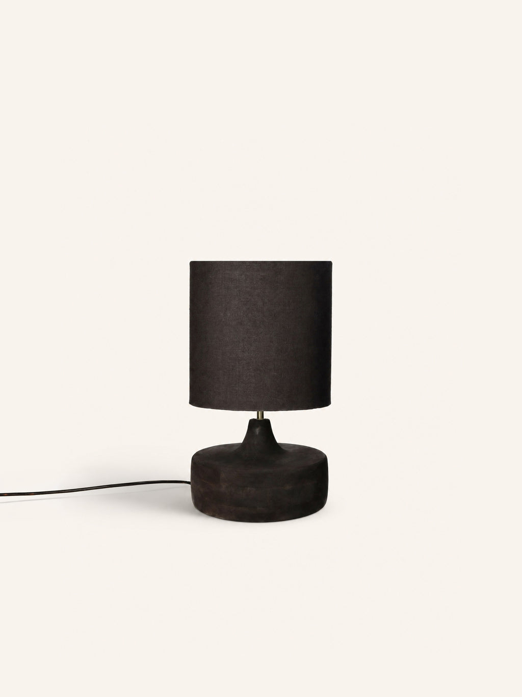 ODILLON - lámpara de mesa - madera de mango - DIA 23 x H 38 cm - marrón oscuro