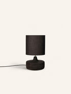 ODILLON - lámpara de mesa - madera de mango - DIA 23 x H 38 cm - marrón oscuro