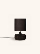 ODILLON - lámpara de mesa - madera de mango - DIA 30 x H 50 cm - marrón oscuro