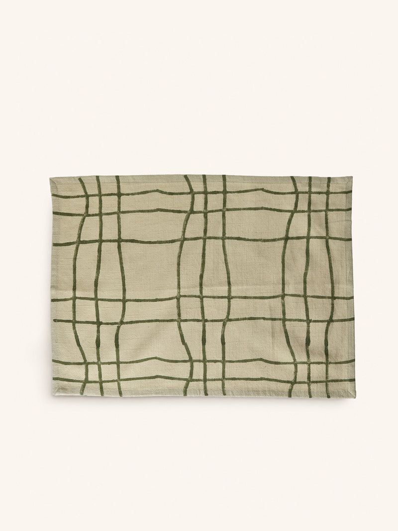BATIK - placemat - cotton - L 50 x W 35 cm - green