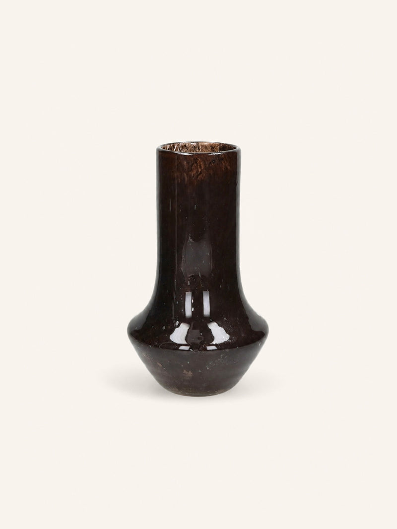 CAMOU - jarrón - vidrio - DIA 17,5 x H 30 cm - marrón
