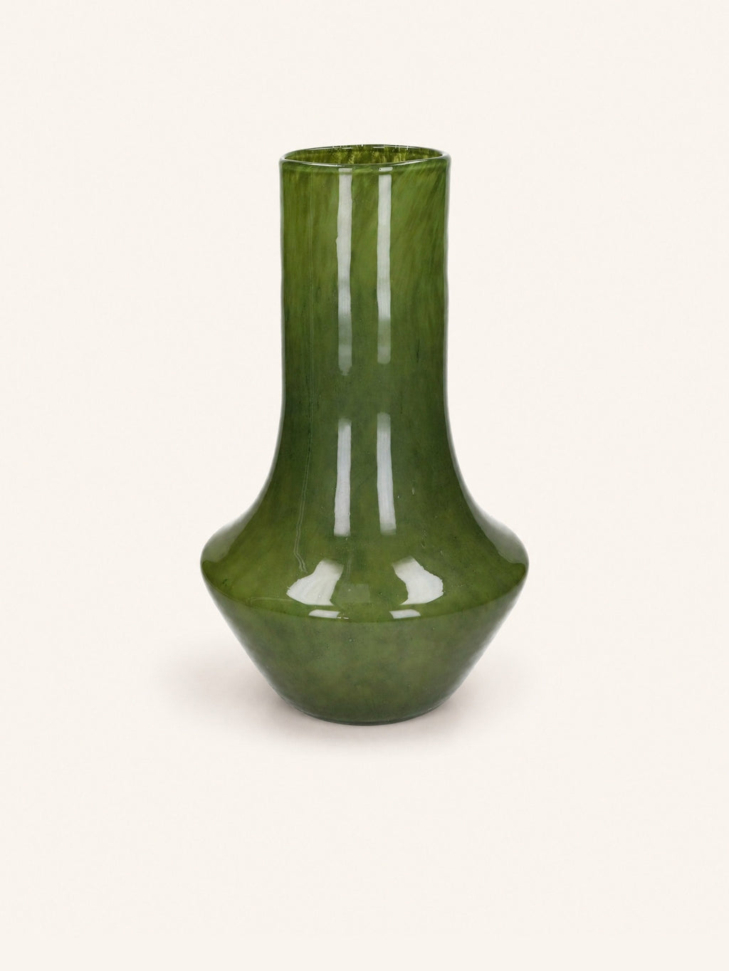 CAMOU - jarrón - vidrio - DIA 25 x H 41,5 cm - verde oliva