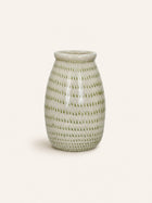 CAMOU - jarrón - vidrio - DIA 23,5 x H 37,5 cm - verde oliva
