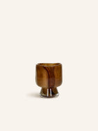 CAMOU - vaas / windlicht - glas - DIA 10 x H 12 cm - camel