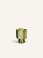 CAMOU - vaso / lanterna - vetro - DIA 10 x H 12 cm - verde oliva